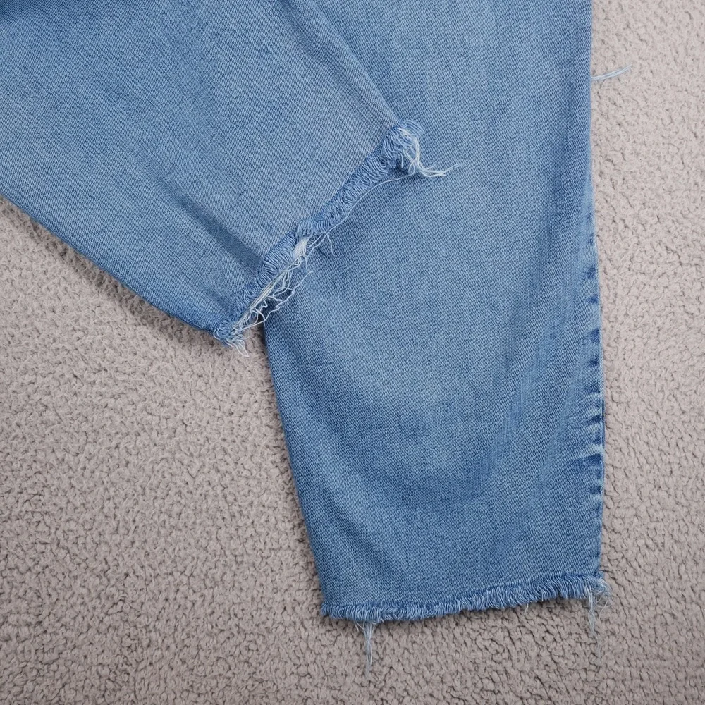 SILVER Jeans Size 22 Beau Slim Straight Girlfriend Distressed Denim 44x27